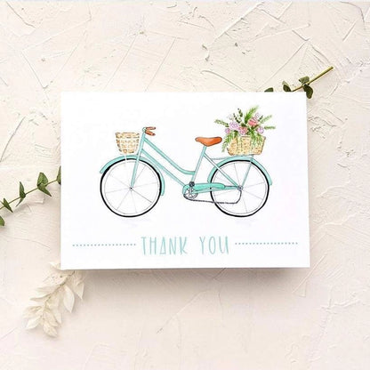Thank You Bicycle Floral Greeting Card
