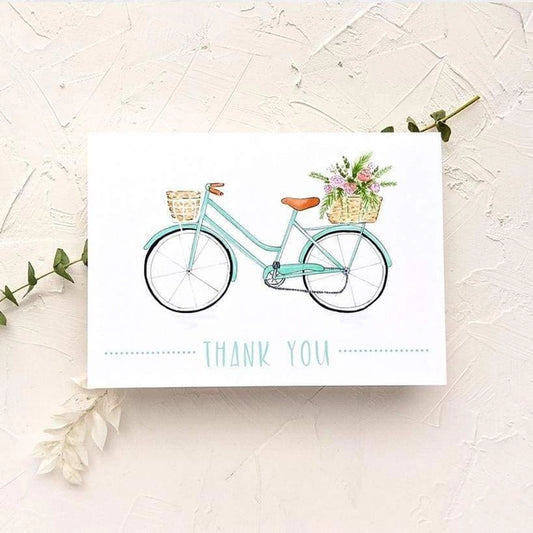 Thank You Bicycle Floral Greeting Card