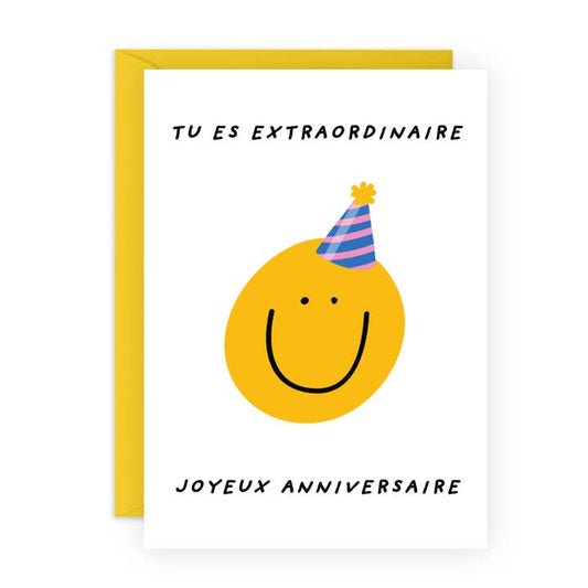 Tu Es Extraordinaire Birthday Card