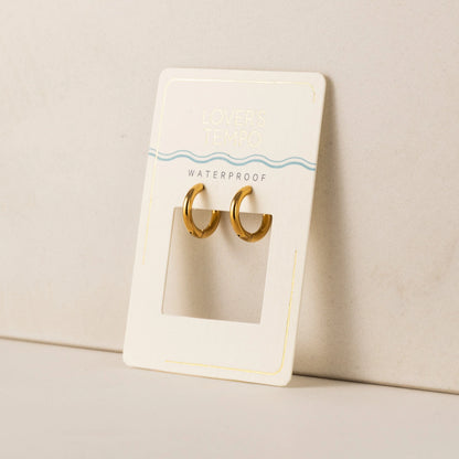 Tube 15mm Hoop Earrings Silver
