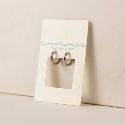 Tube 15mm Hoop Earrings Silver
