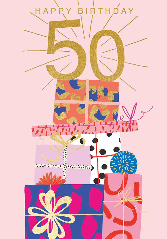 50th Happy Birthday Gifts For Her Card