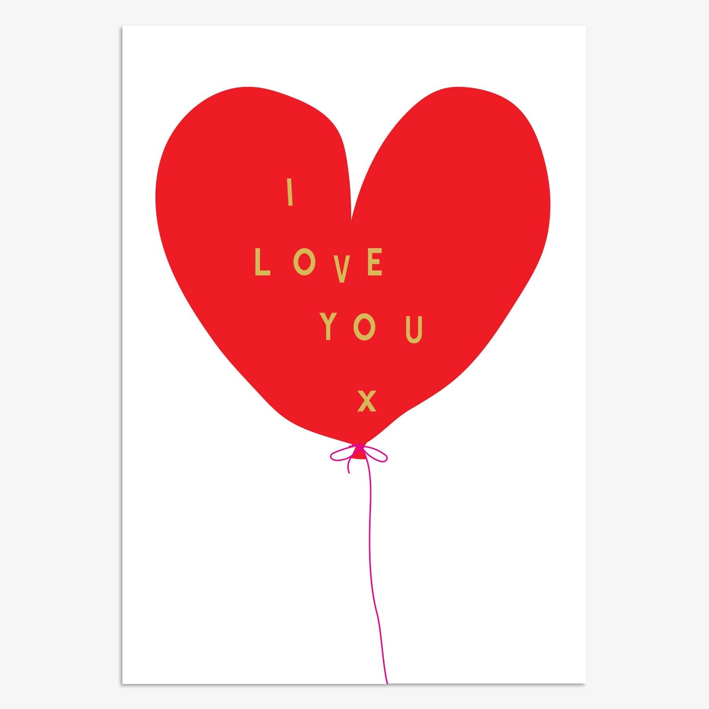 I Love You Balloon Card