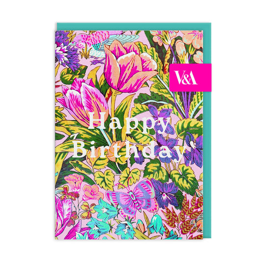 Neon Floral Mawson Tulip Greeting Card