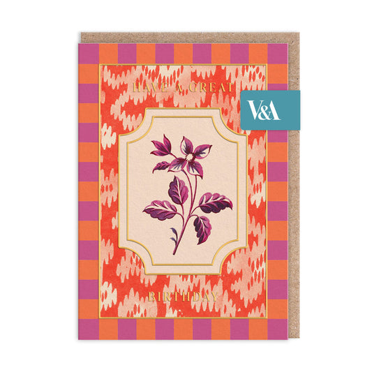 Cottagecore Orange and Purple Greeting Card