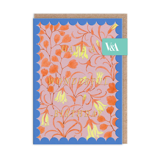 Scalloped Pale Yellow Flower Greeting Card