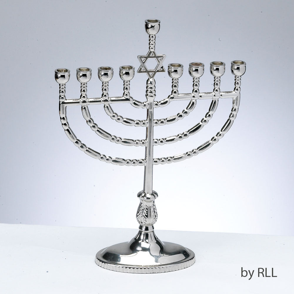 Traditional Polished Silverstone Menorah