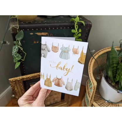 Vintage Baby Clothes Card