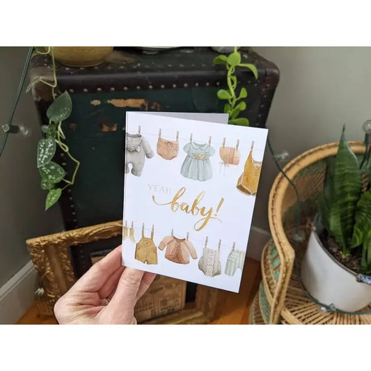 Vintage Baby Clothes Card