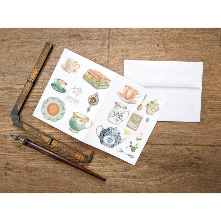 Vintage Tea Flay Lay Card