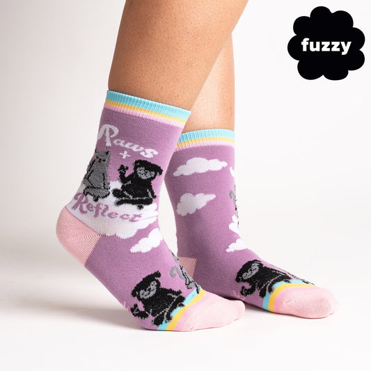 Women's Crew Socks Paws + Reflect