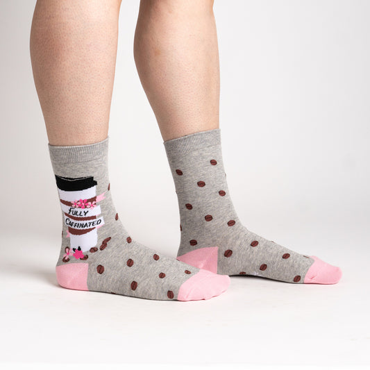 Women's Crew Socks Fully Caffinated