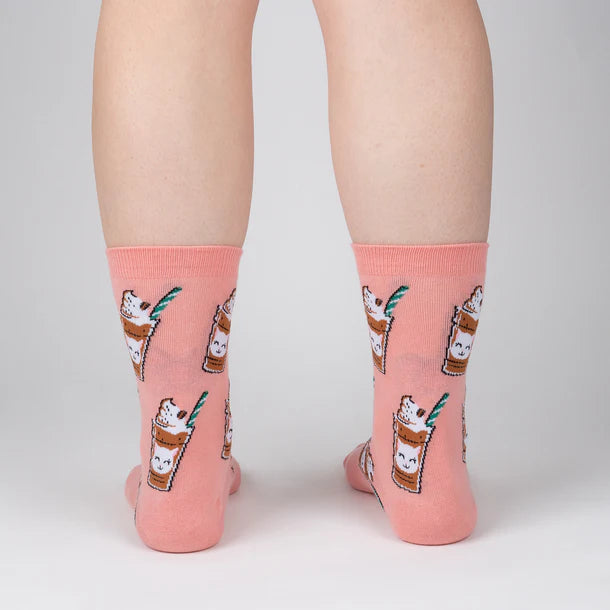 Women's Crew Socks Cat-puccino