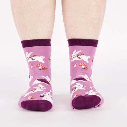 Women's Crew Socks Snuggle Bunny