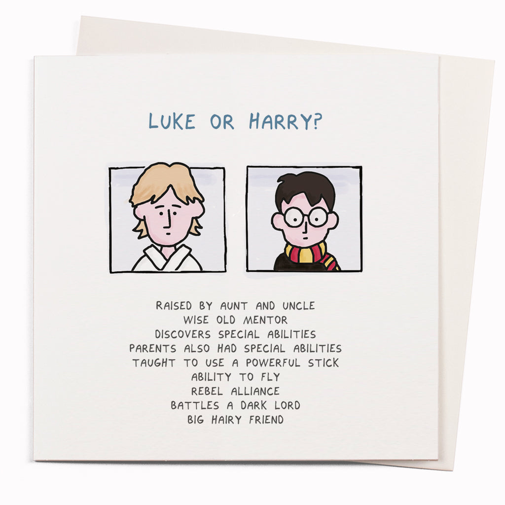 Luke Or Harry Humour Greeting Card