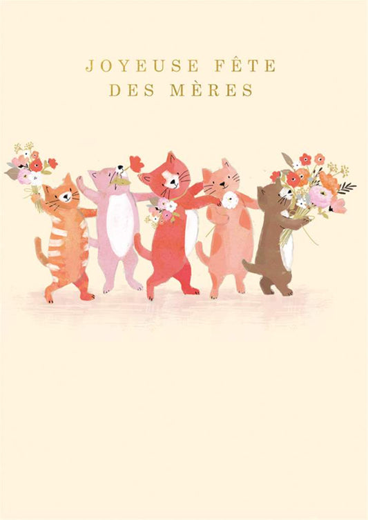 Cats Joyeuse Fête des Mères Card
