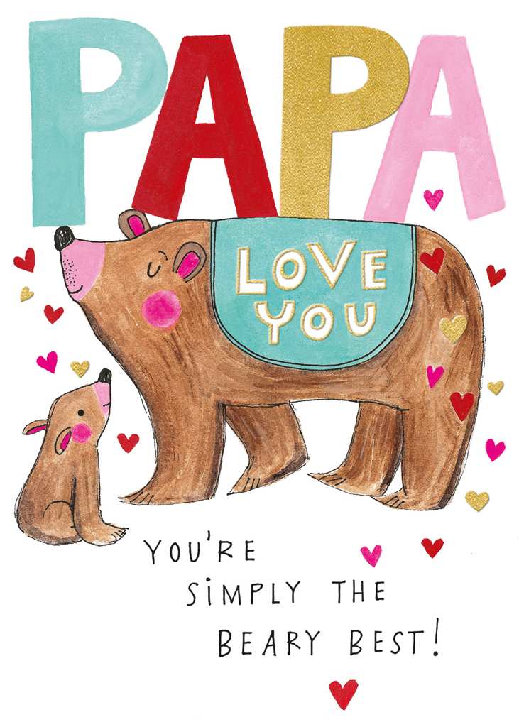 Beary Best Papa Bear Father's Day Card