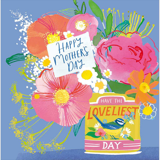 Flowers In A Can Mother's Day Card