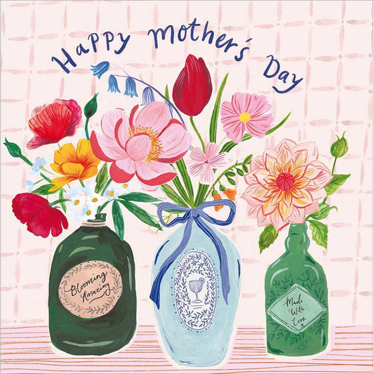 Floral Vases Mother's Day Card