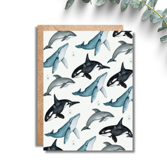 Whale Art Card