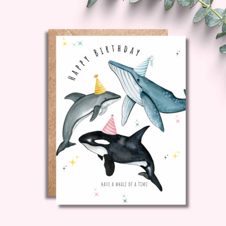Whale Birthday Greeting Card
