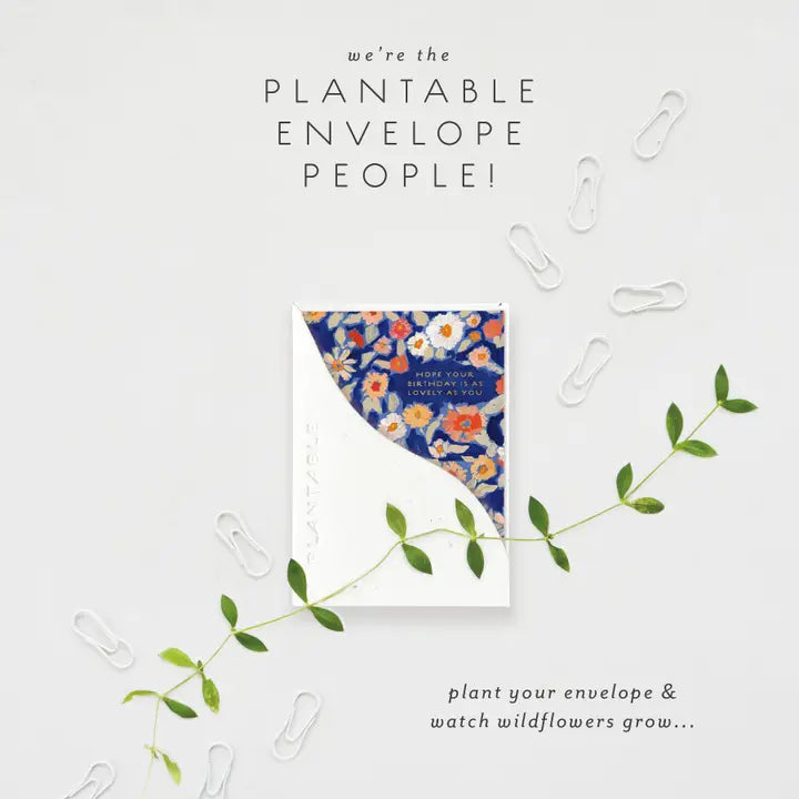 Wildflower Floral Sprout Mini Greeting Card