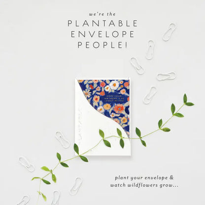 Wildflower Floral Sprout Mini Greeting Card
