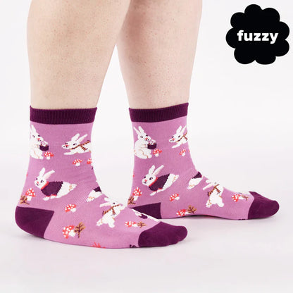 Women's Crew Socks Snuggle Bunny