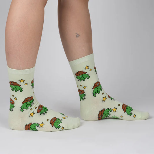 Women's Crew Socks Yee Frog!