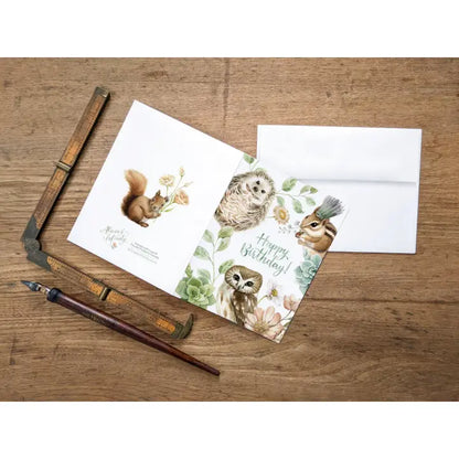 Woodland Animal Birthday Greeting Card