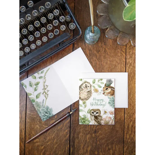 Woodland Animal Birthday Greeting Card