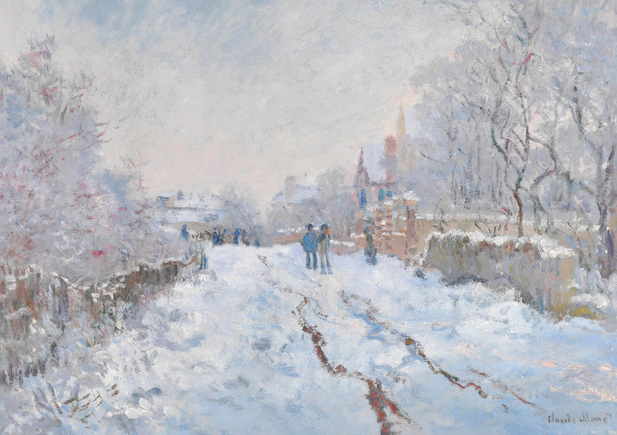Claude Monet White Street Christmas Holiday Boxed Cards