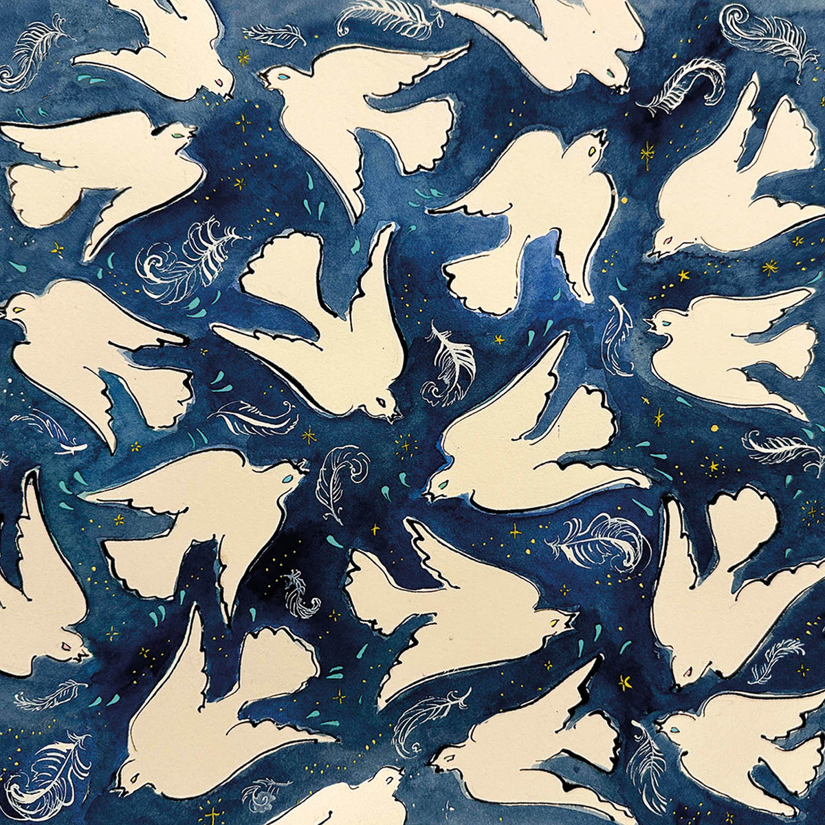 Susannah Garrod Peaceful Night Doves Boxed Holiday Cards