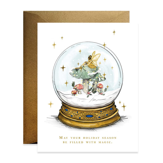 Fairy Snow Globe Holiday Card