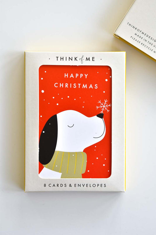 Happy Christmas Puppy Boxed Holiday Cards