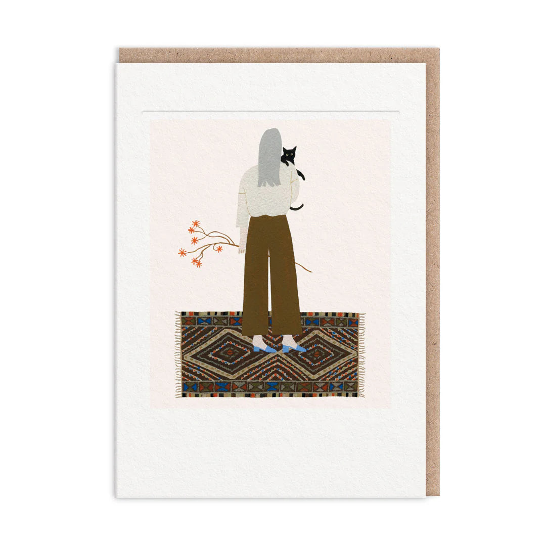 Cat Lady Greeting Card