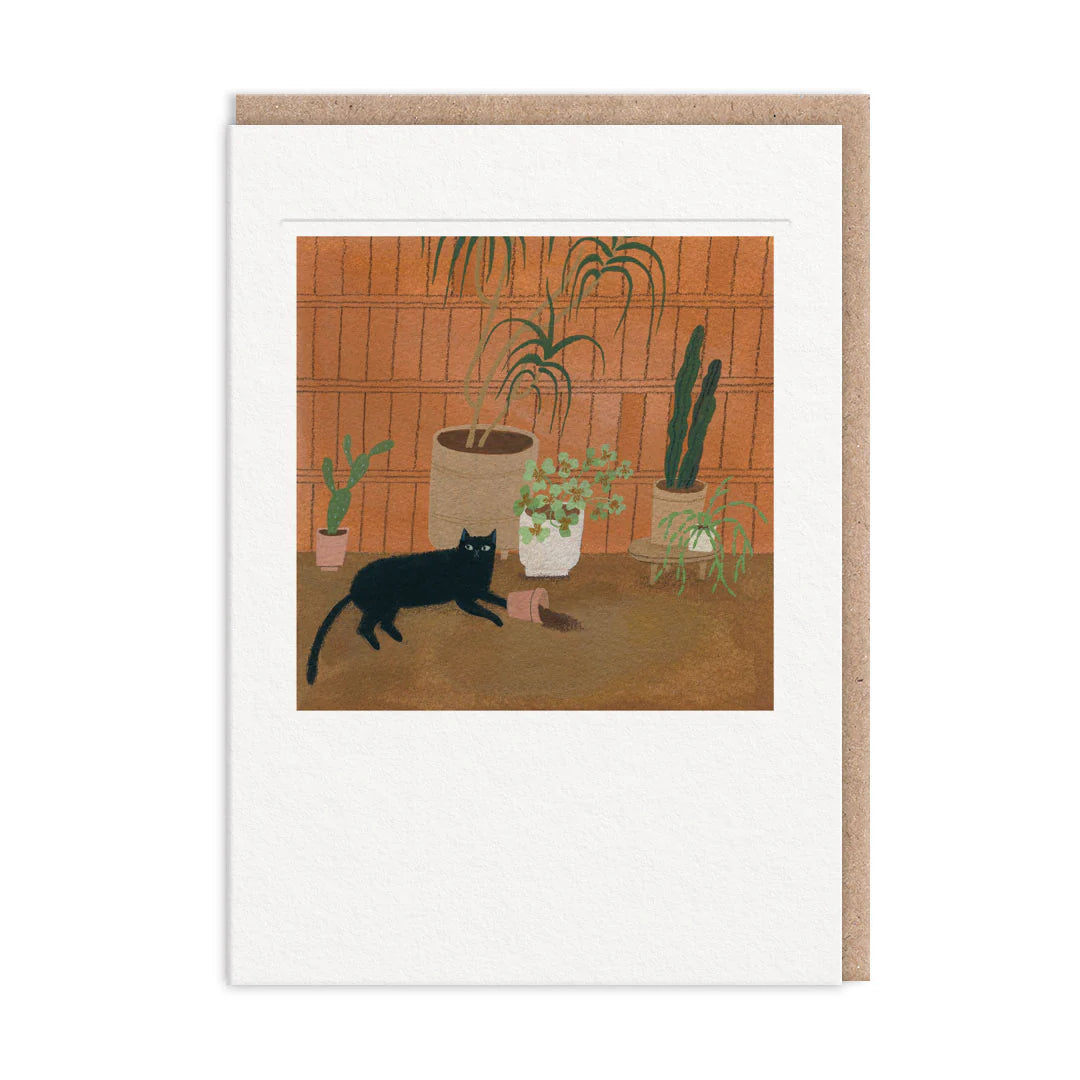 Plant Cat Greeting Card