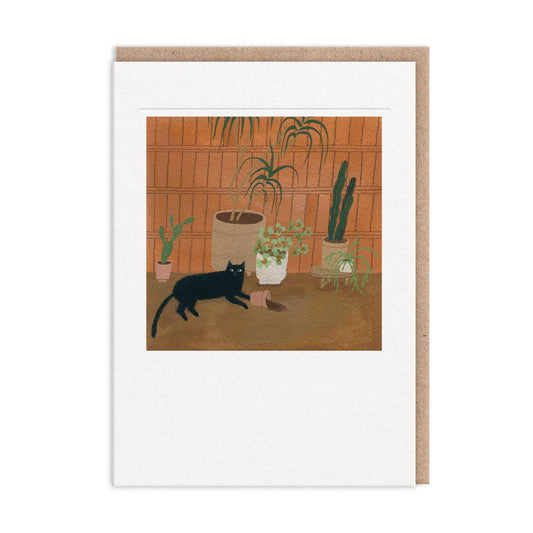 Plant Cat Greeting Card