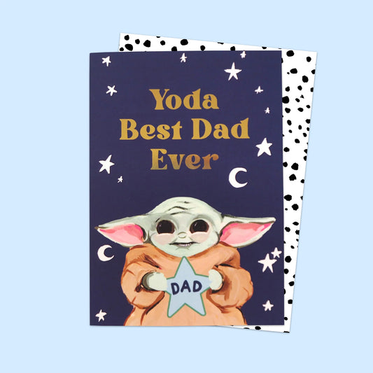 Yoda Best Dad Ever Card