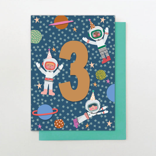 3rd Birthday Astronaut Card