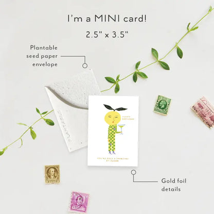 Yuzu Sprout Mini Greeting Card