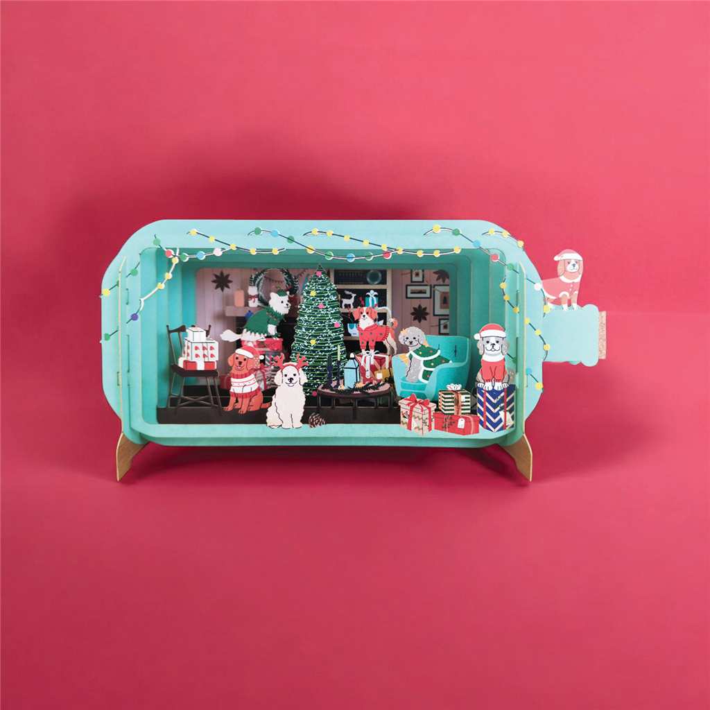 Christmas Alljoy Message in A Bottle Pop Up Greeting Card