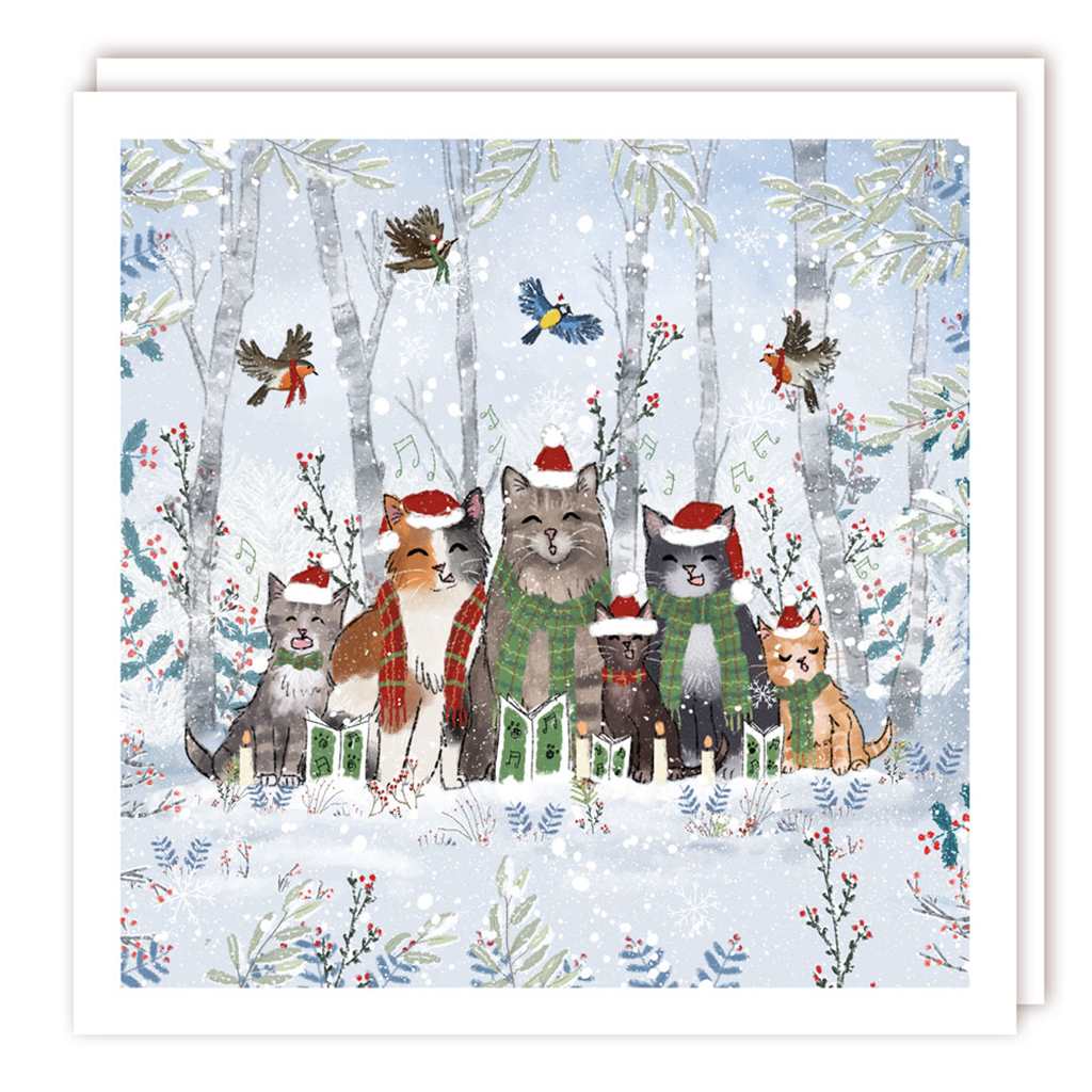Cats Carolling Boxed Cards