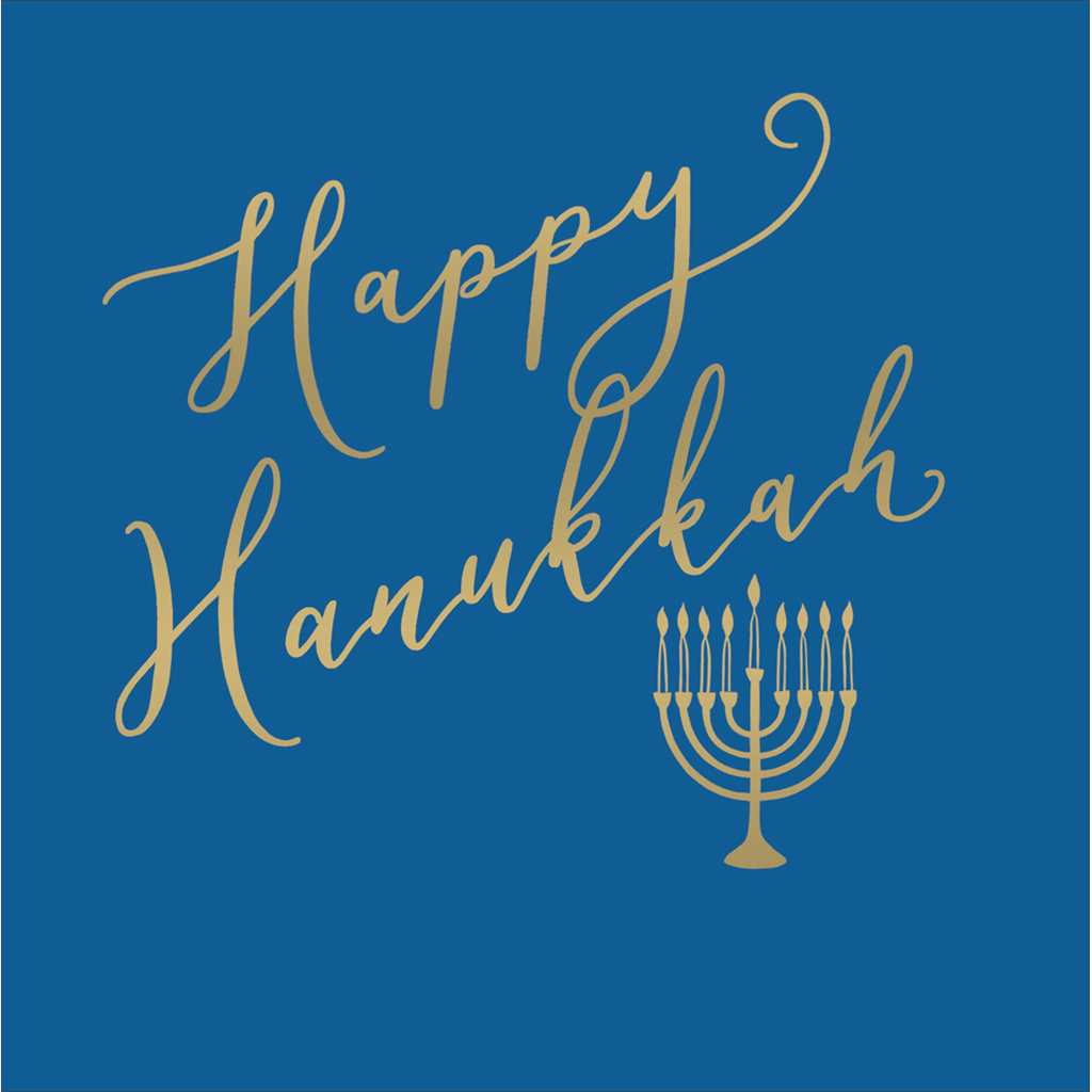 Navy Blue Hanukkah Card