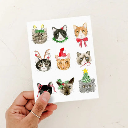 Christmas Cats Greeting Card