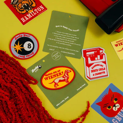 #20 See My Wiener Iron-On Embroidered Patch