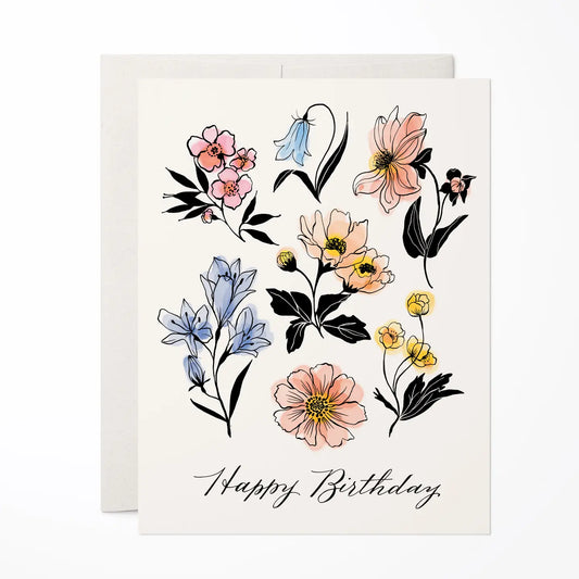 Scottish Floral Birthday Greeting Card