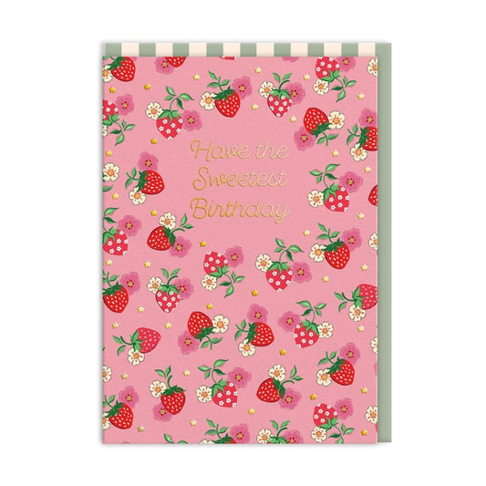 Sweetest Strawberry Birthday Card