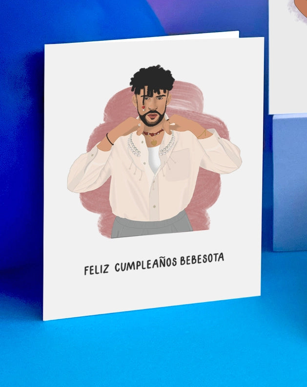 Bad Bunny Feliz Cumpleaños Bebesota Happy Birthday Card