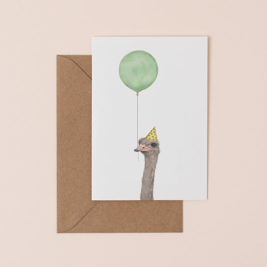Balloon Animal Ostrich Card